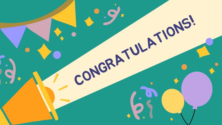 Purple Yellow Bright Party Congratulations Video Message
